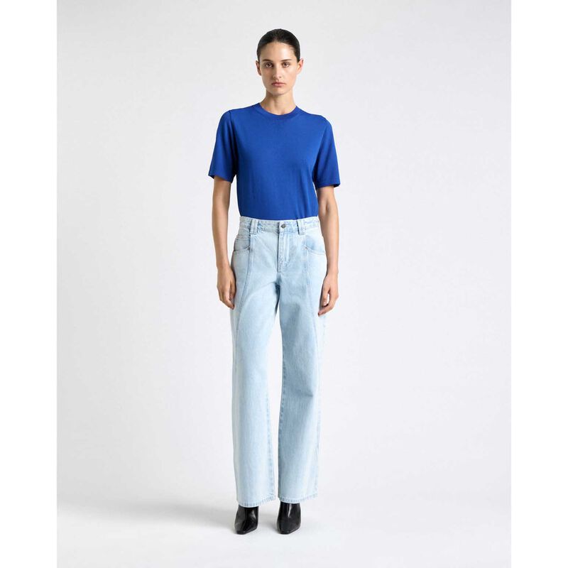 Cue Cobalt Knitted Tee image number 2